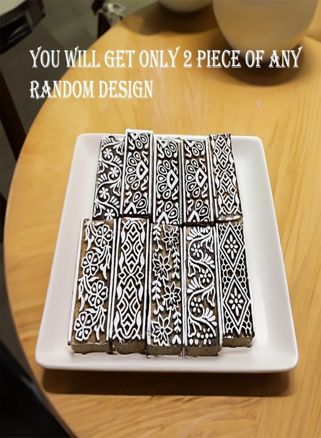 آرت بوكس مجموعة من قطعتين من طوابع الطباعة الطينية من ARTBOX، بتصميم حدود حضرية، مكعبات خشبية، أي قطعتين. - Image 4